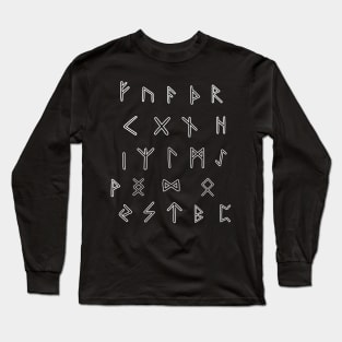 Nordic runes alphabet Long Sleeve T-Shirt